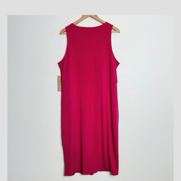 NWT Rachel Roy Dress Plus Curvy Collection Faux Wrap Draped Front Sleeveless 1X - Picture 5 of 15